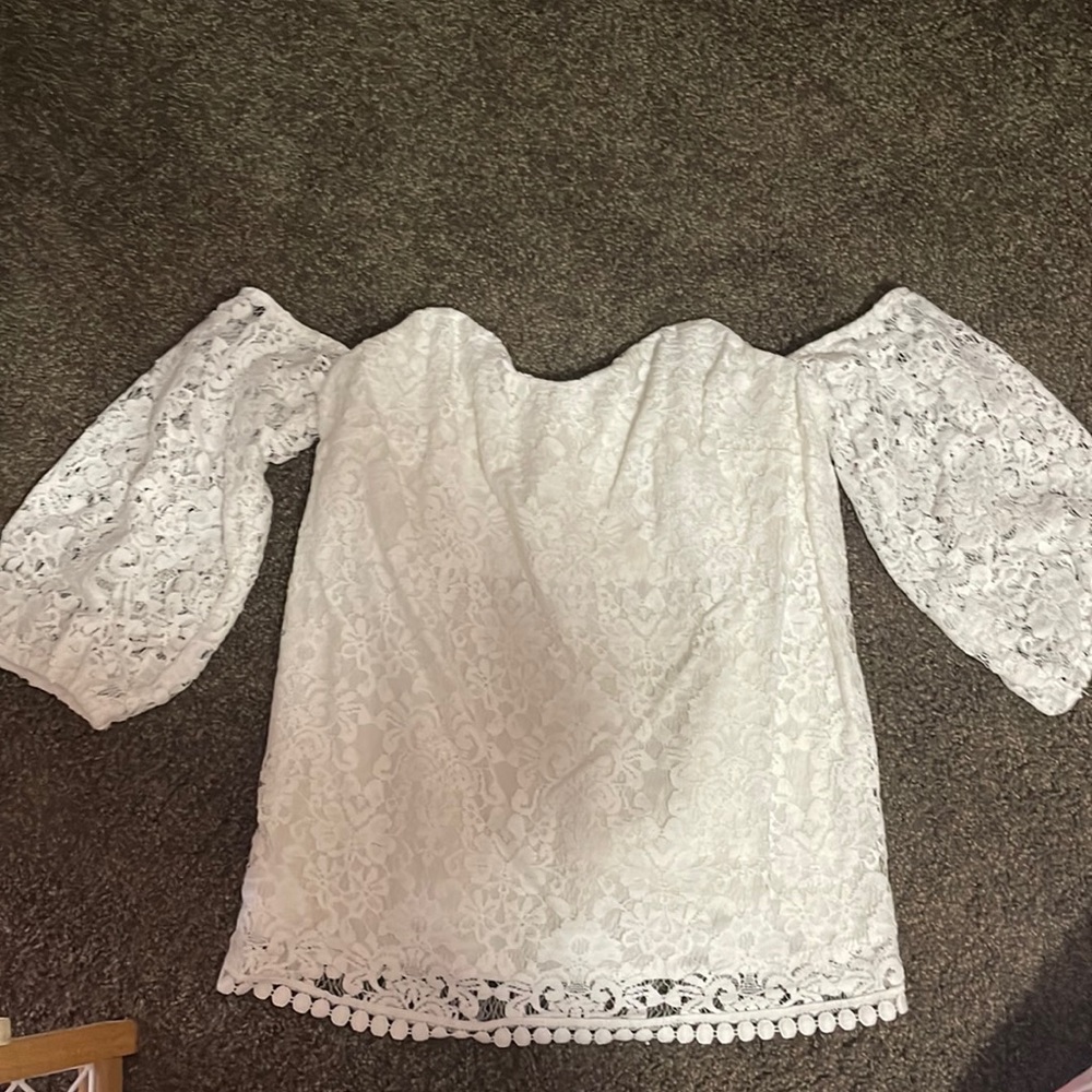 Bailey 44 white lace top